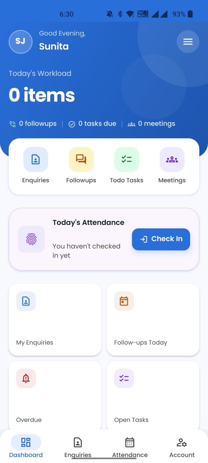 Acois Mobile App Screen 1