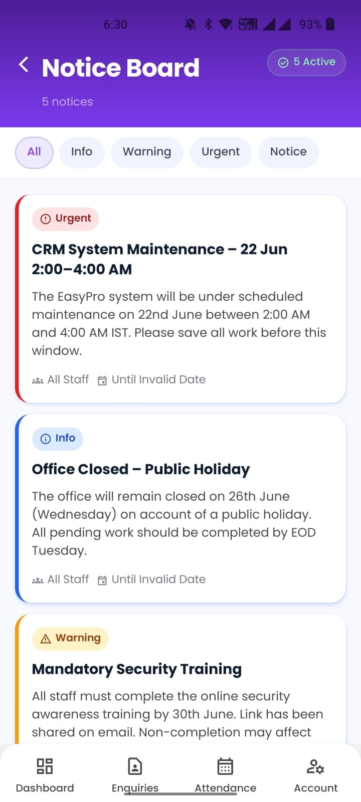 Acois Mobile App Screen 2