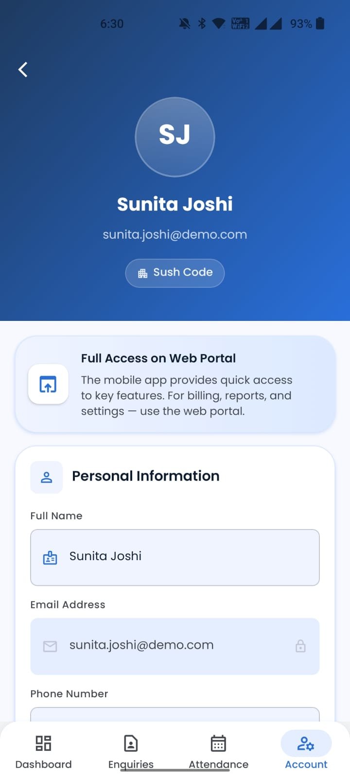 Acois Mobile App Screen 3