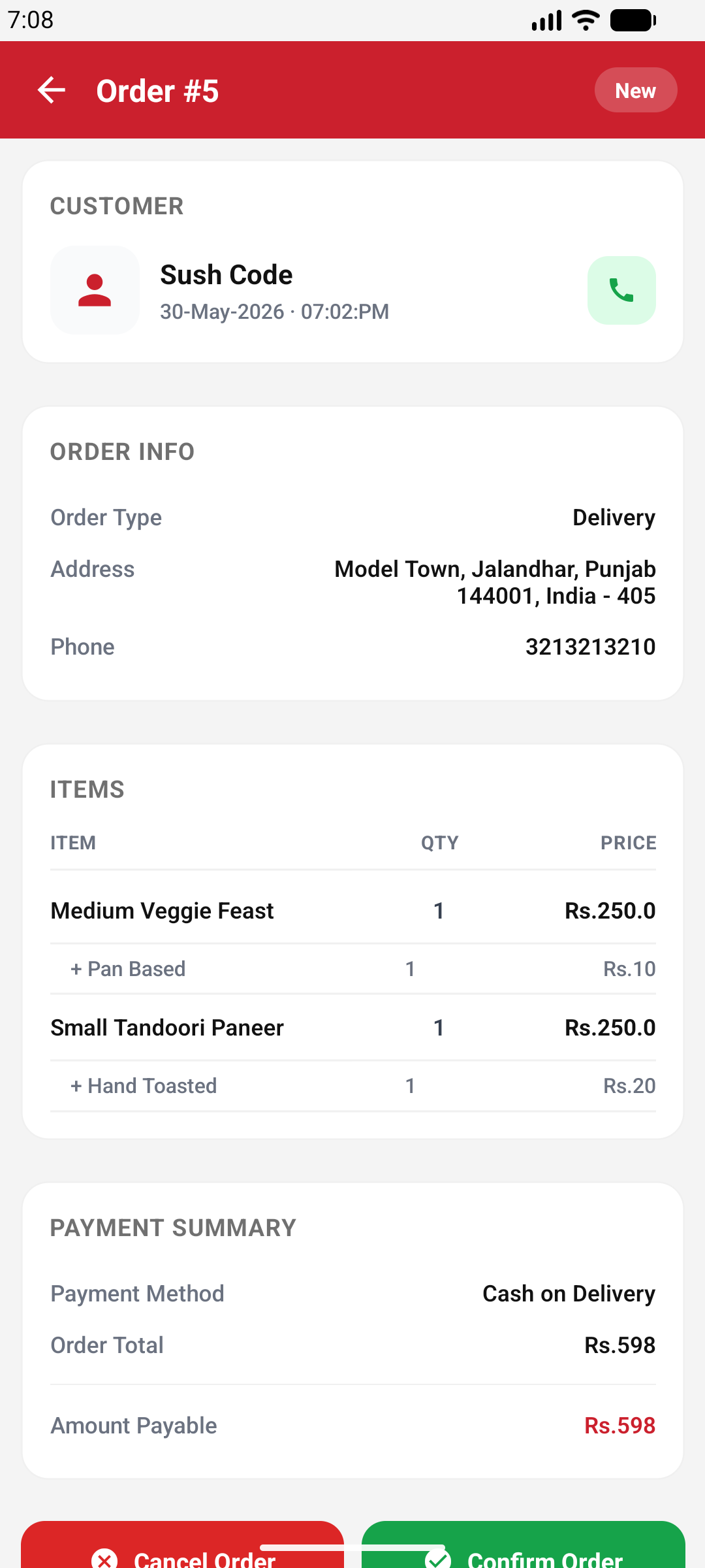 Store Orders