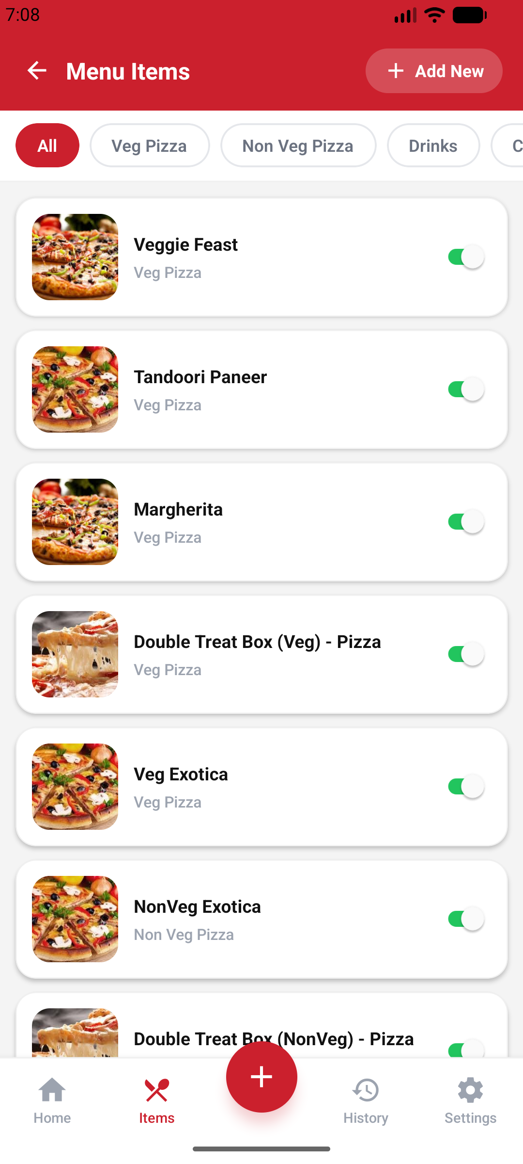 Store Menu